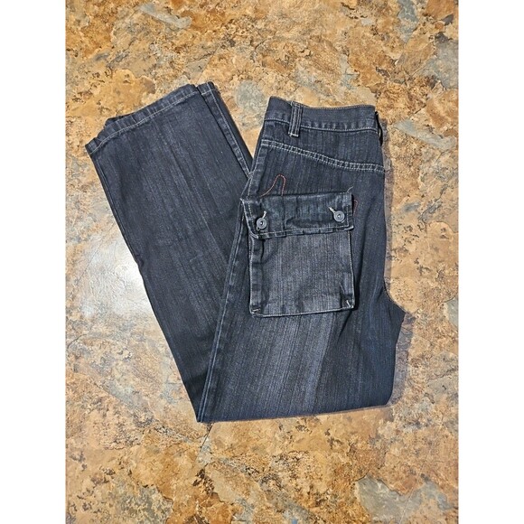 Vintage Y2K Avirex Jeans Baggy‎ Dark Wash Southpole Vibe 30x30.5 Wide Leg (A254) - Picture 3 of 10